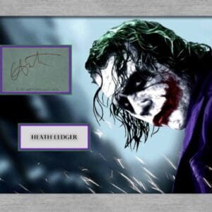 Joker illustration with signature and nameplate.