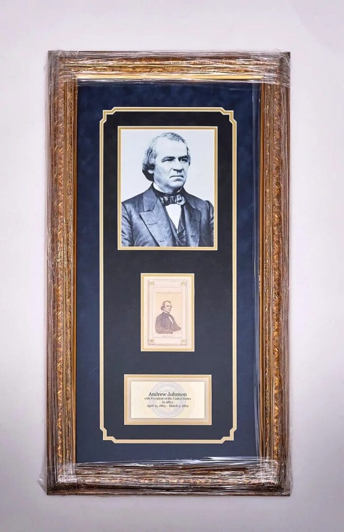 Framed President Andrew Jackson Autographed C.D.V.