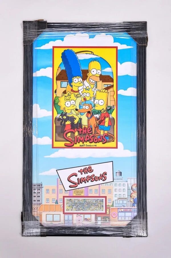 Framed The Simpsons Cast Signed Mini Poster