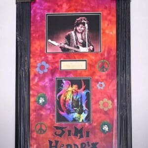 Framed Jimi Hendrix Framed Signature with Photo