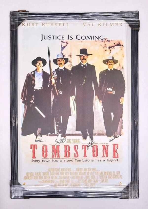 Framed "Tombstone" Cast Signed Movie Poster