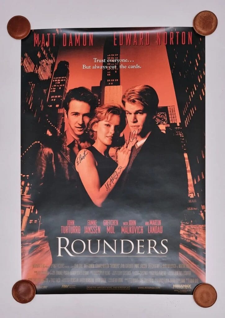 "Rounders" Cast Autographed Movie Poster YourPremierMemorabilia