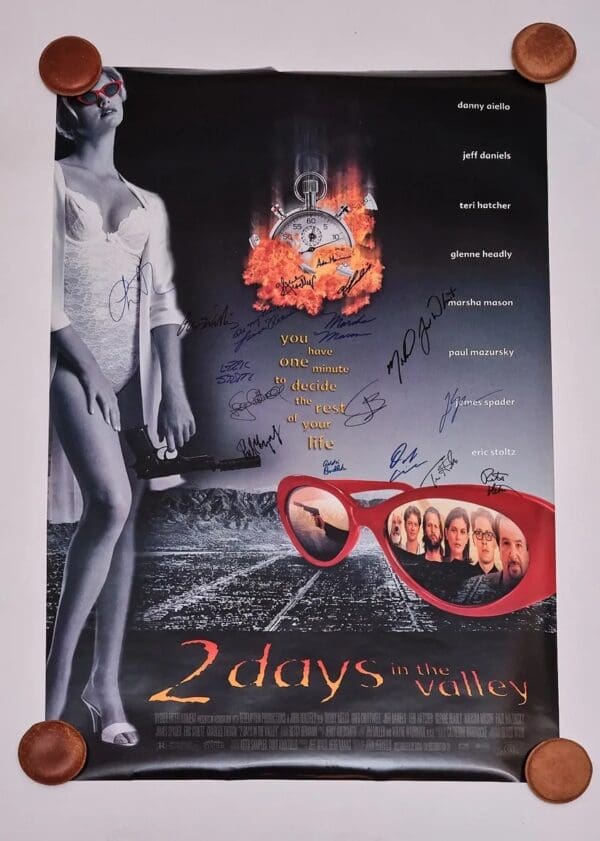 2 Days in the Valley Cast Signed Movie Poster