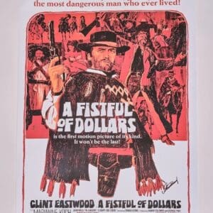 A Fist Full of Dollars Movie Poster Autographed by Clint Eastwood