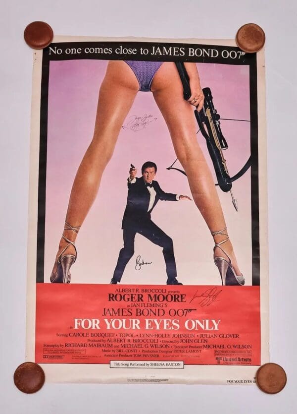 James Bond For Your Eyes Only Bond Autographed Movie Poster Yourpremiermemorabilia 8039