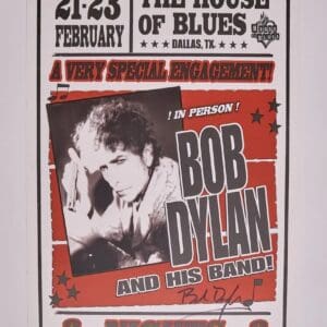 Bob Dylan Autographed Concert Poster