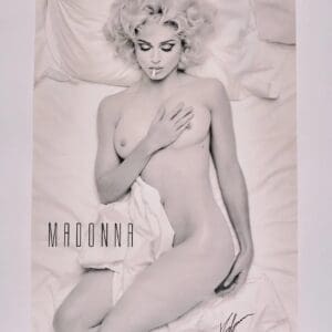 Madonna Nude, Smoking Autographed Poster