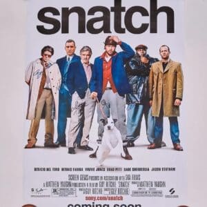 Movie poster for "Snatch" with characters.