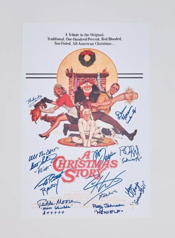 "A Christmas Story" Cast Autographed Mini Movie Poster