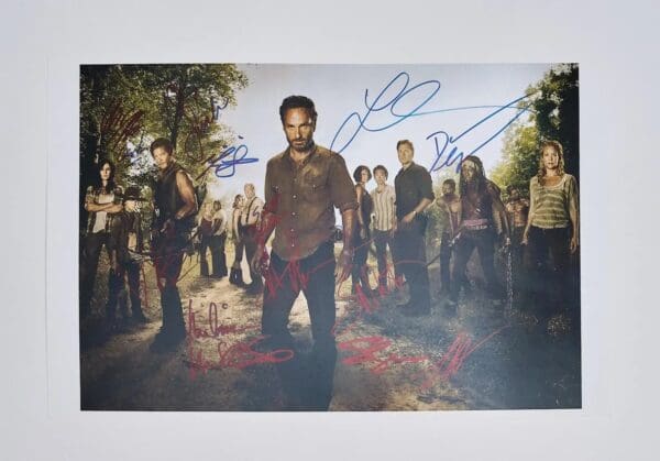 "The Walking Dead" Cast Signed Mini Poster