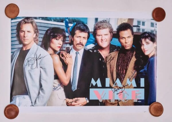 Miami Vice Cast Signed Poster