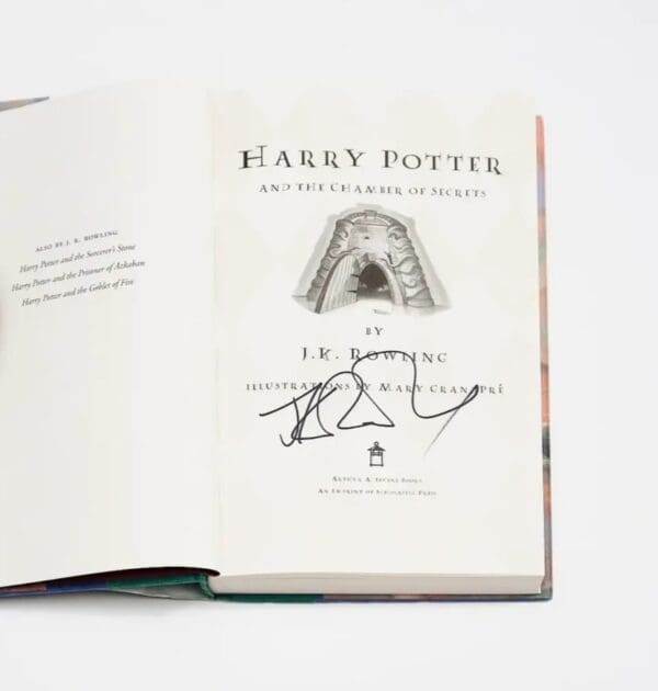 "Harry Potter and the Chamber of Secrets" Book Signed by J.K. Rowling