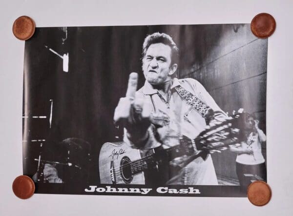 Johnny Cash Autographed Poster