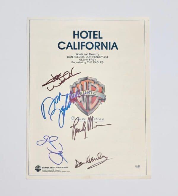 Eagles Hotel California Sheet Music