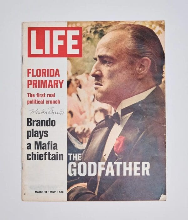 "The Godfather" Life Magazine Cover Autographed by Marlon Brando