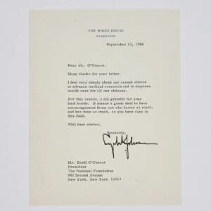 Lyndon Johnson Autographed Letter