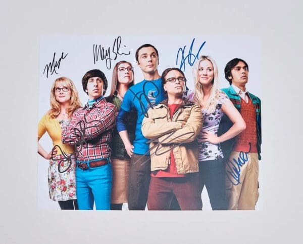 Big Bang Theory Full Cast Autographed 10x8 Photo