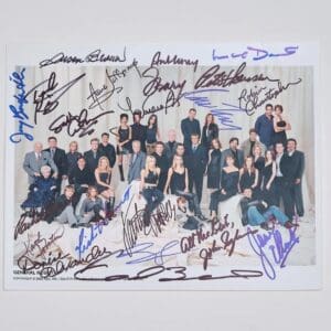 Group photo with various autographs on it.