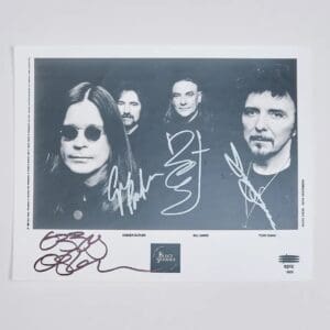 Black Sabbath Autographed Band Photo 10x8