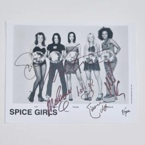 Spice Girls autographed group photo.