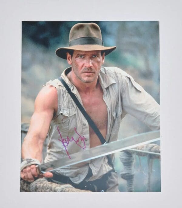 "Harrison Ford" 8x10 Autographed Raiders of the Lost Ark Photo