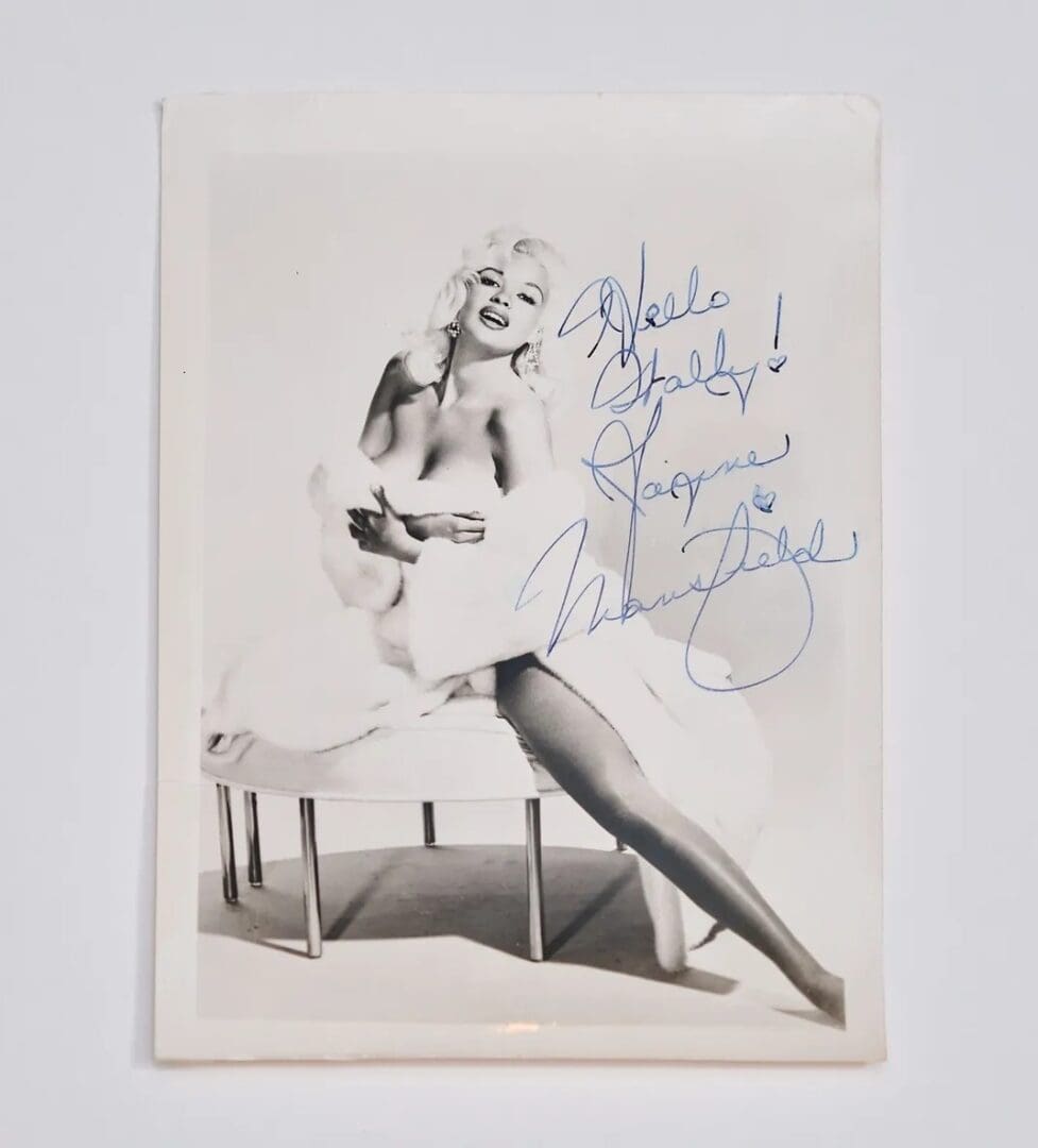 Jayne Mansfield Autographed 5x7 Photo