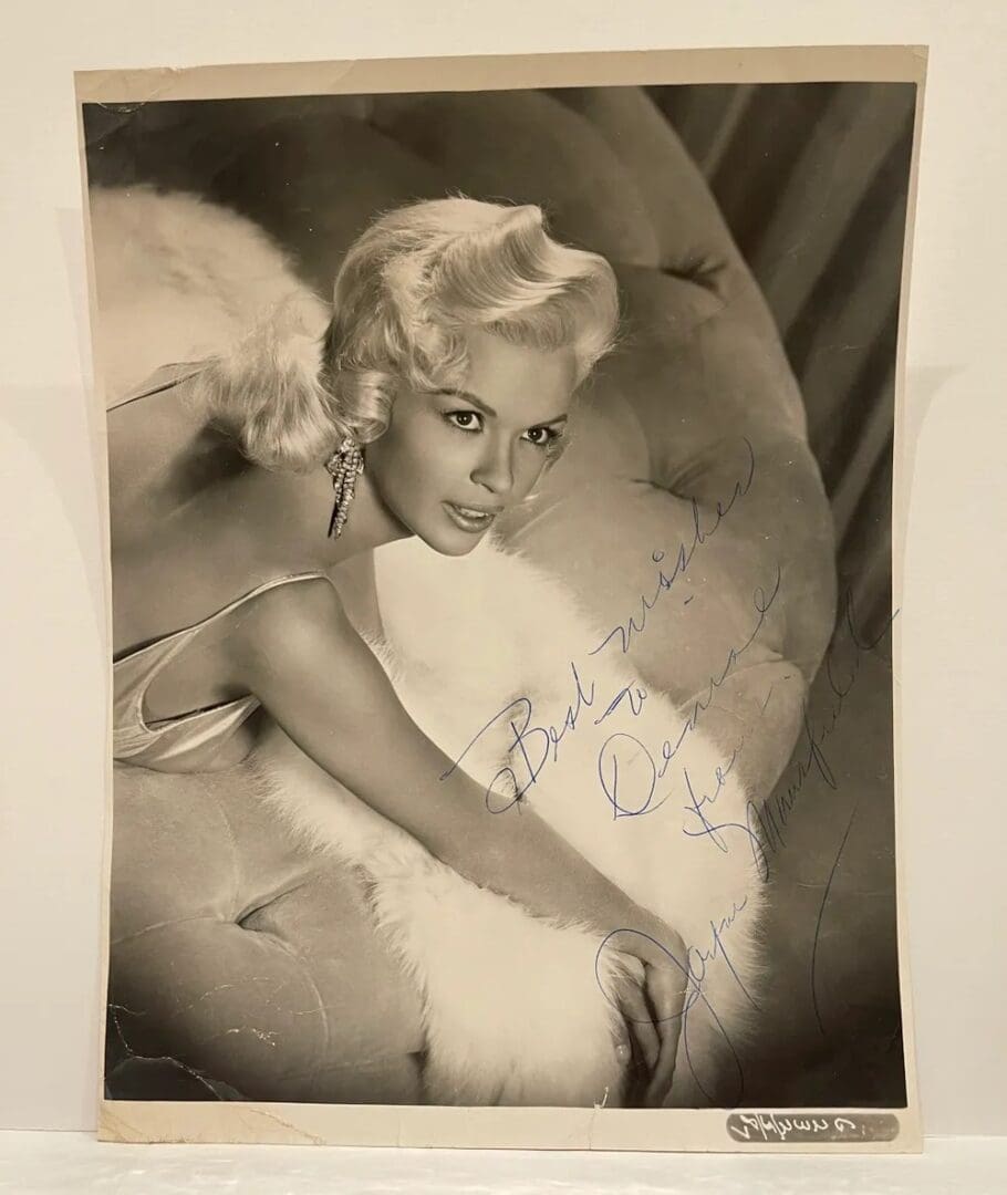 Jayne Mansfield Autographed 8x10 Photo