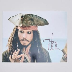 Johnny Depp Autographed 10x8 Pirates Photo