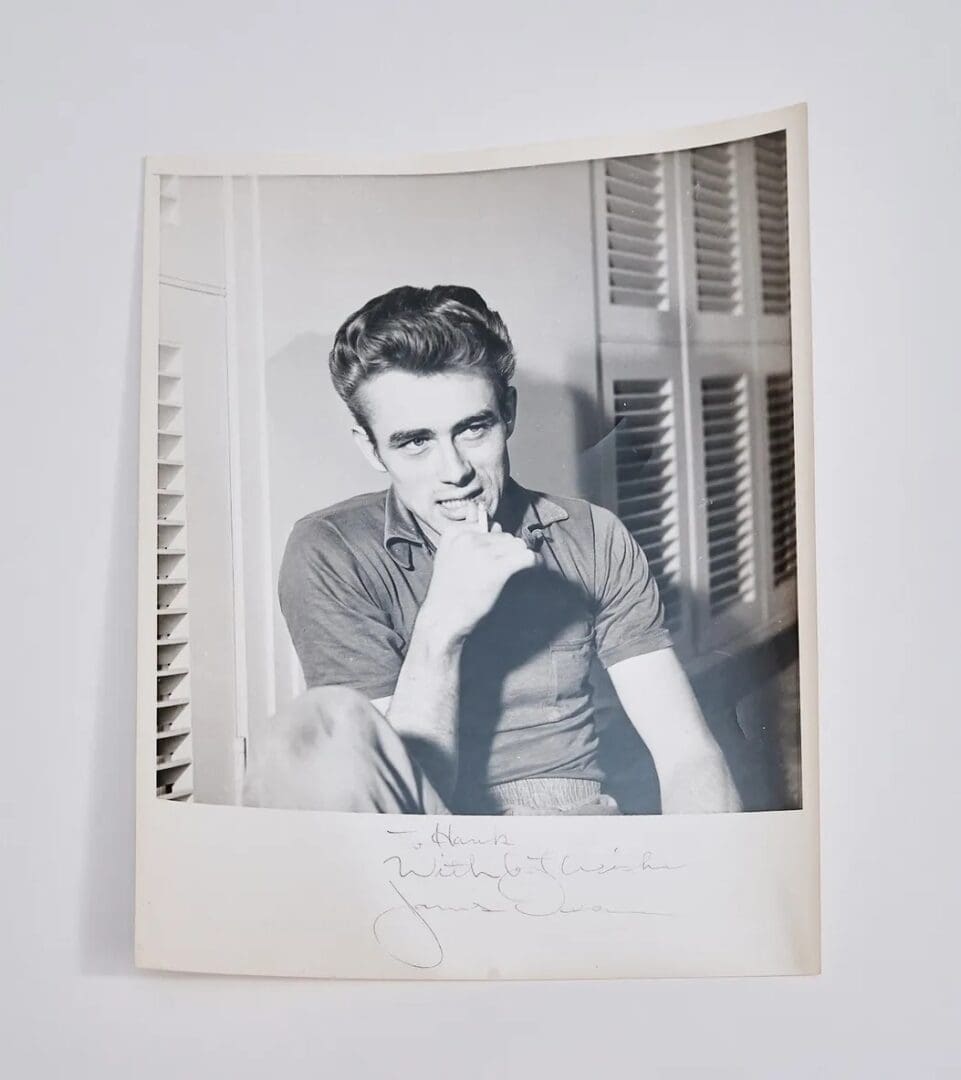 James Dean Autographed 8x10 Portrait Photo