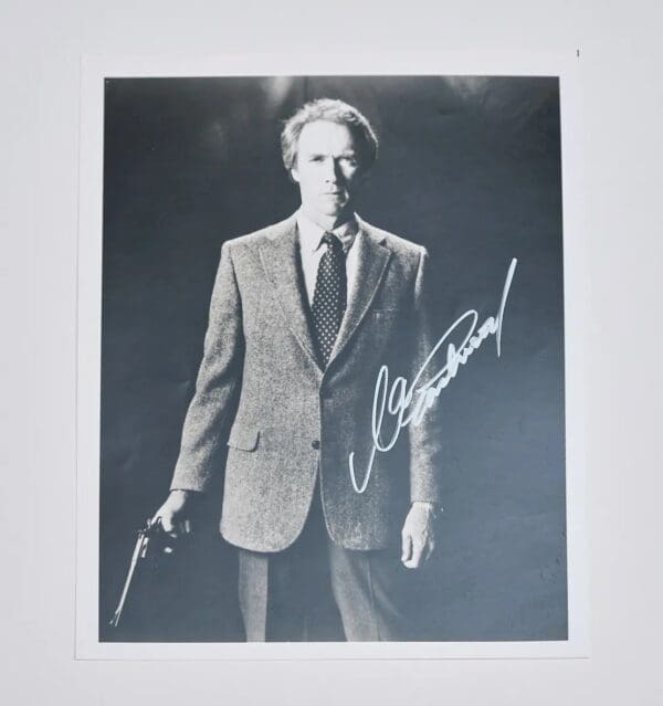 "Clint Eastwood" B&W, 8x10 Autographed Photo