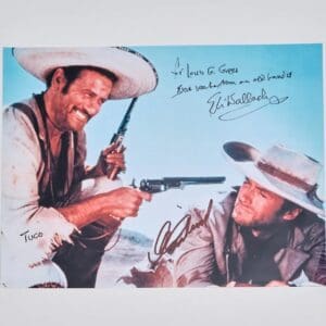 Clint Eastwood and Eli Wallach Autographed 10x8 Photo
