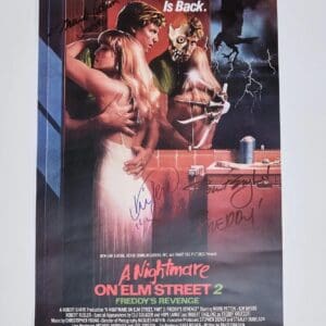 A Nightmare On Elm Street 2 Autographed Mini Poster
