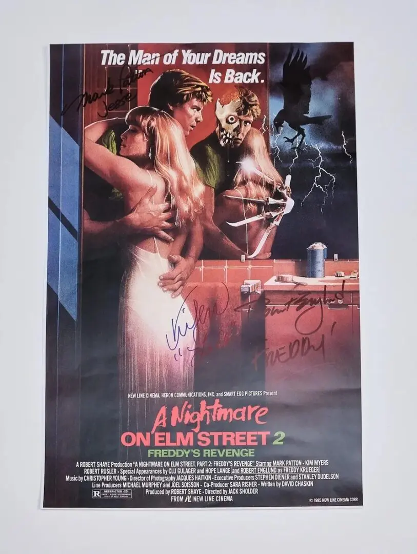 A Nightmare On Elm Street 2 Autographed Mini Poster