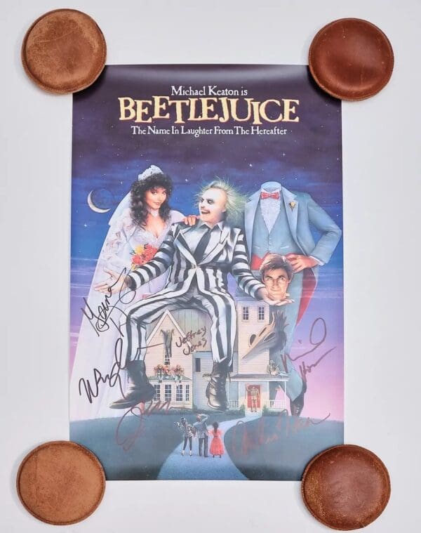 Beetlejuice Cast Autographed Mini Movie Poster