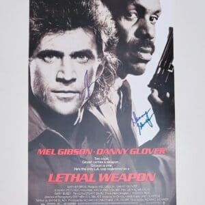 Lethal Weapon movie poster with signatures.