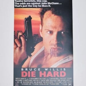 Die Hard movie poster with Bruce Willis.