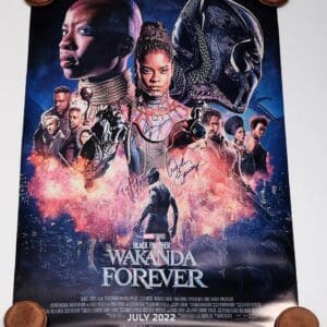 Black Panther Wakanda Forever Autographed Movie Poster