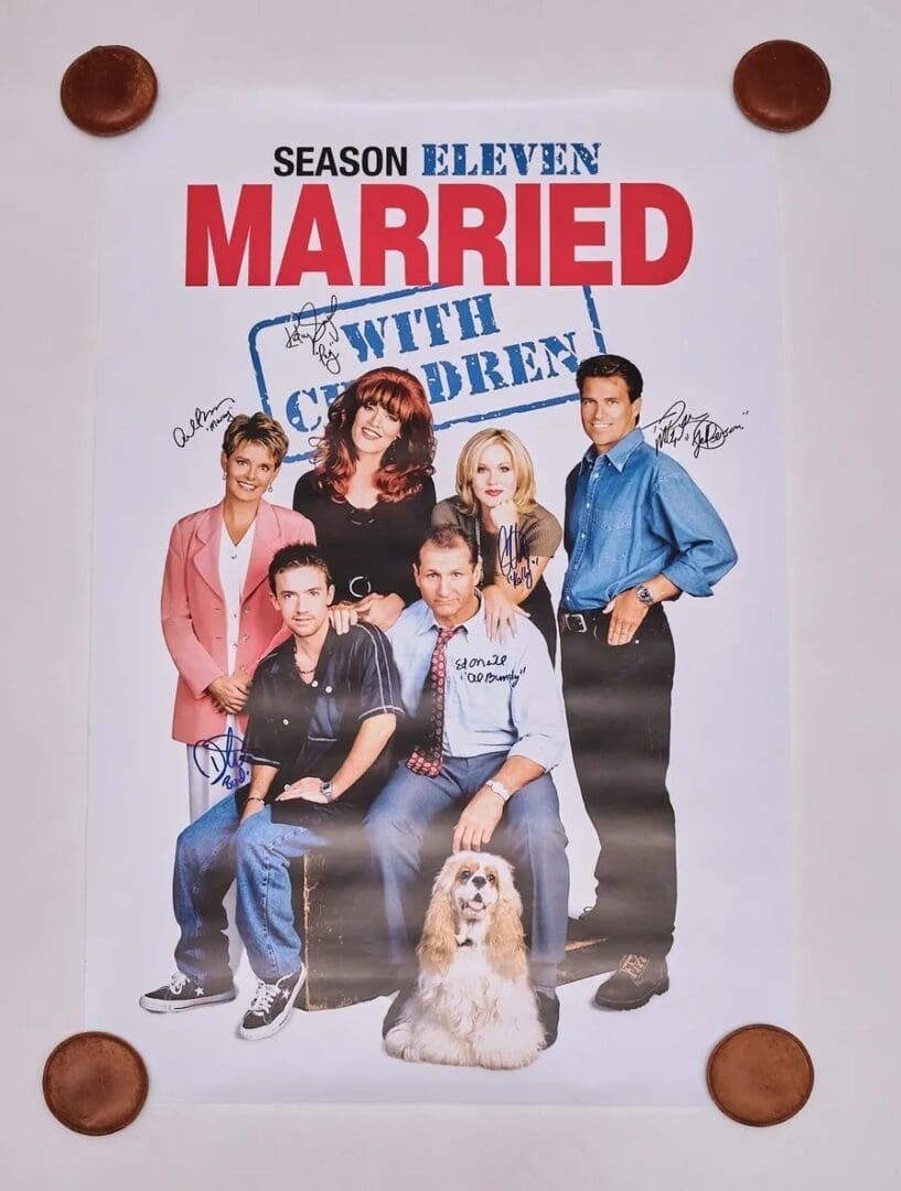 Married With Children Cast Autographed Poster