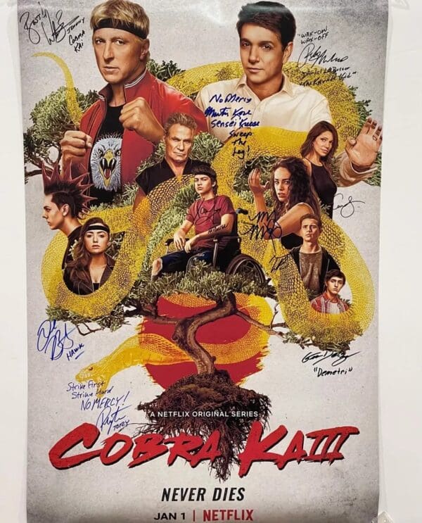 Cobra Kai III Autographed Poster