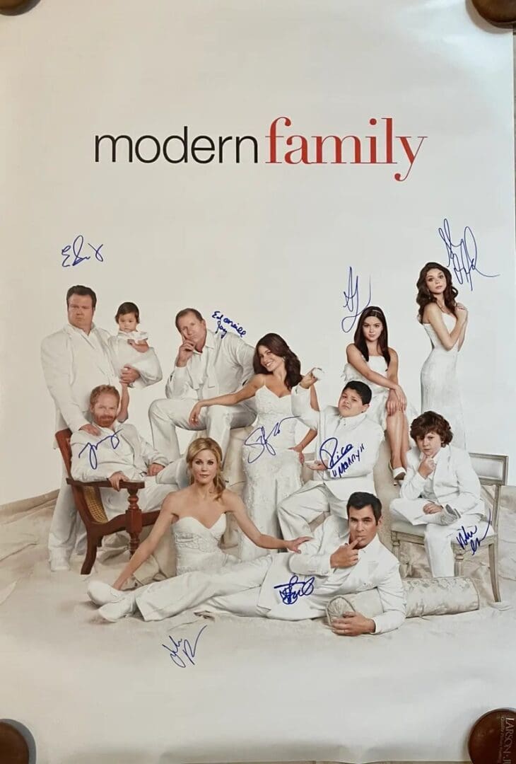 Modern Family Autographed Cast Poster