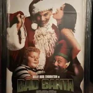 Framed Bad Santa Autographed Movie Poster