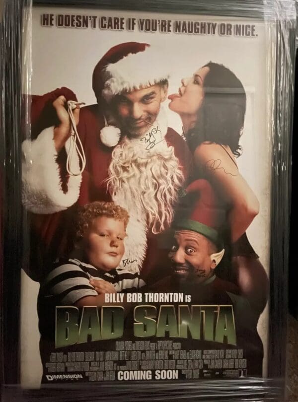 Framed Bad Santa Autographed Movie Poster