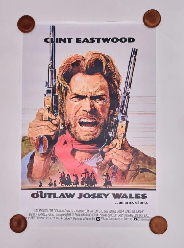 "Outlaw Josey Wales" Movie Poster Autographed by Clint Eastwood