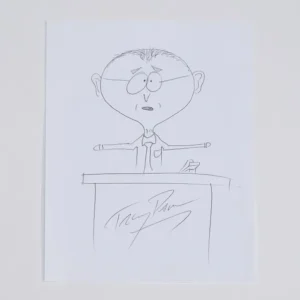 South Park Trey Parker Autographed Sketch Mr.Mackey