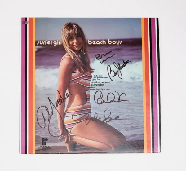 Beach Boys Autographed Album Surfer Girl