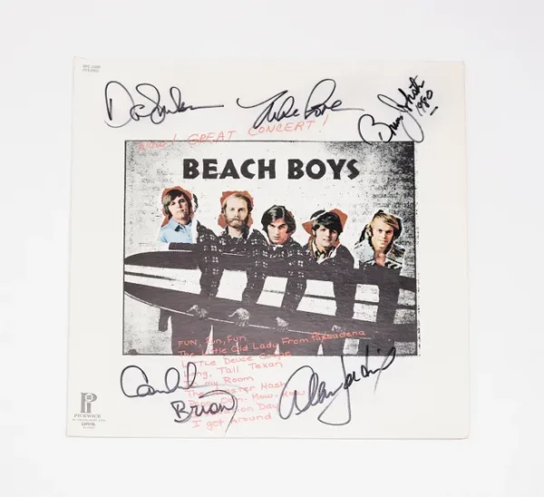 Beach Boys Autographed Album Wow Great Concert