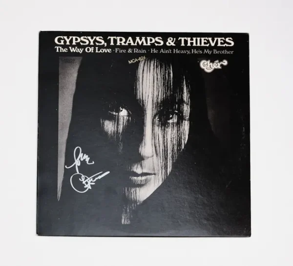 Cher Autographed Album Gypsys Tramps and Thieves