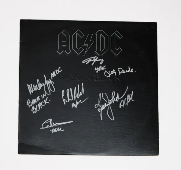 AC DC Back In Black Autographed Album