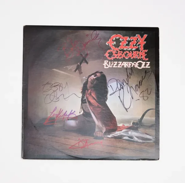 "Ozzy Osbourne" Band Signed Album "Blizzard of Ozz"