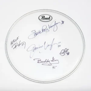 Rare Stevie Ray Vaughan Autographed Drum Head